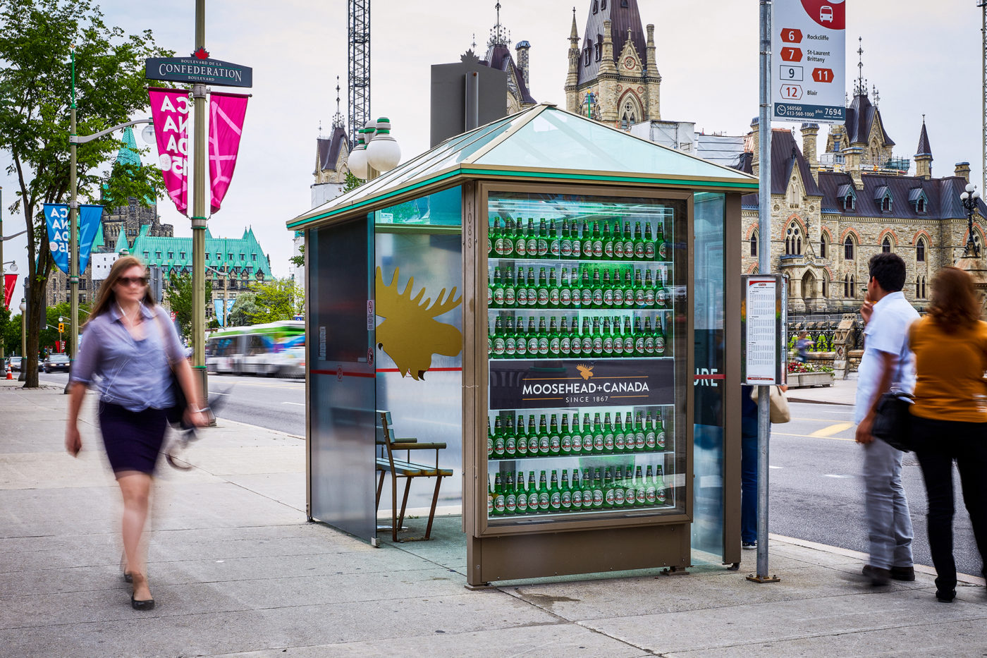 Moosehead - Street Furniture - Decorative Transit Shelter (Ottawa, Ontario)