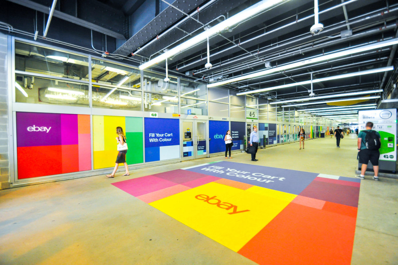 eBay - Fill Your Cart with Colour - Union Station - York St. East Teamway - Door Decals - Floor Wrap (Toronto, Ontario)