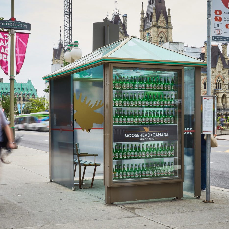 Moosehead Canada - Street Furniture - Decorative Transit Shelter (Ottawa, Ontario)