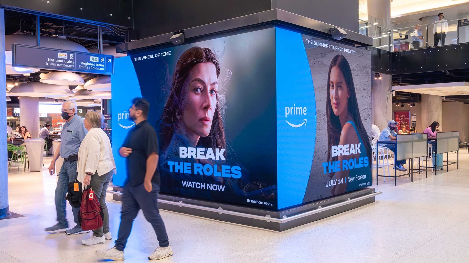 Prime Video - Break The Roles - Union Station - 4-Sided Digital Spectacular (Toronto, Ontario)